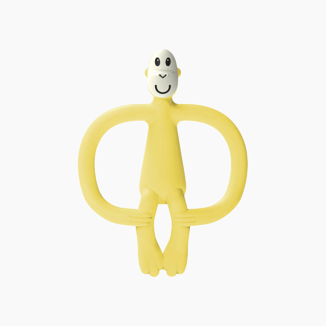 Yellow Matchstick Monkey teether with antimicrobial protection