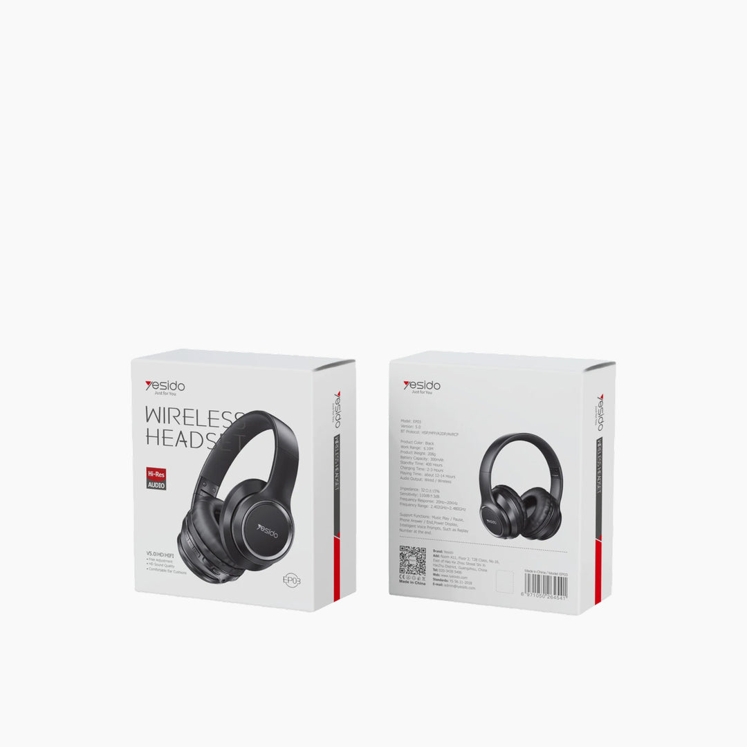 YESIDO EP03 wireless stereo headset with foldable design