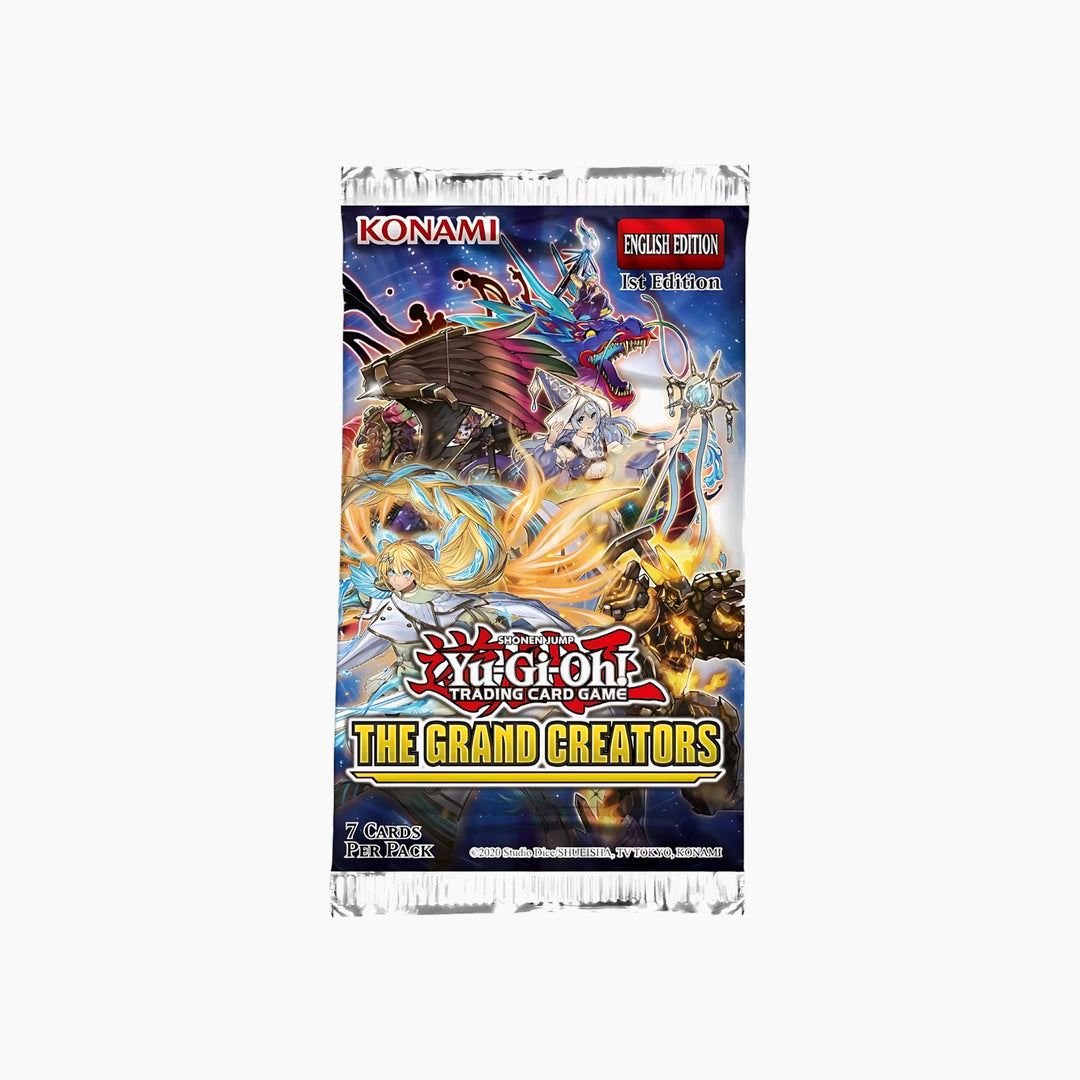 konami Yu Gi Oh: Trading Cards: The Grand Creators Booster Pack - HUNA