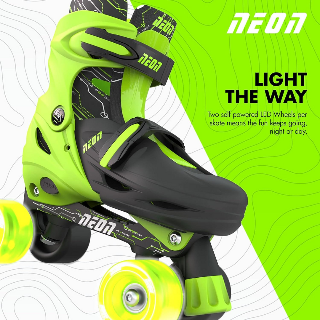 حذاء تزلج Yvolution Neon Combo أخضر مقاس 34-37