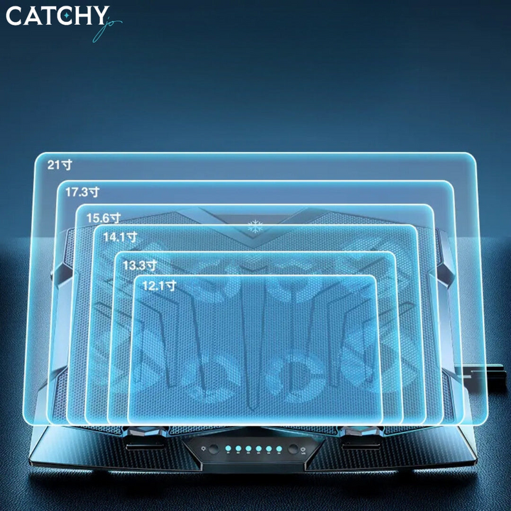 Z33 Six Fans laptop cooling pad with aluminum and plastic construction