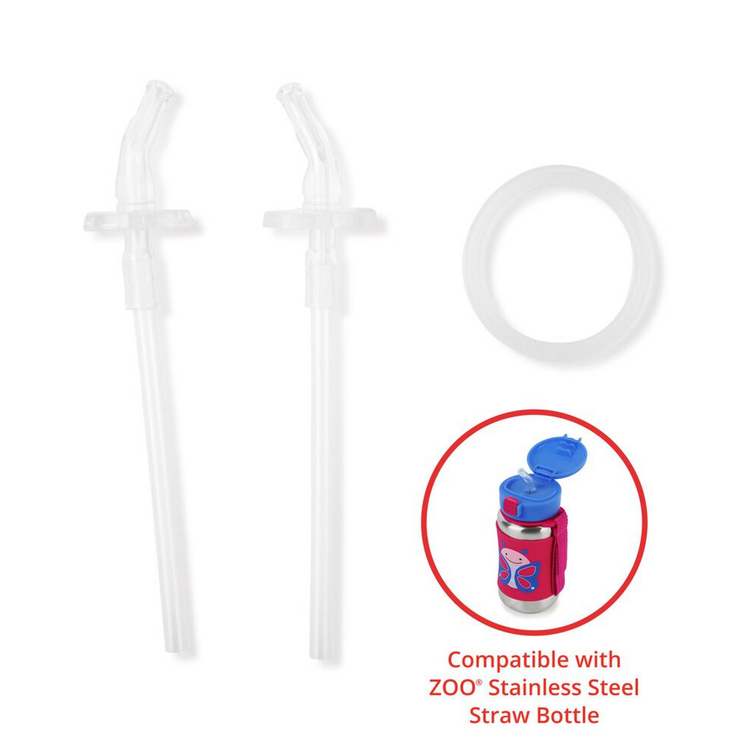 Skip Hop ZOO® Stainless Steel Straw Bottle Extra Straws - 2 Pack