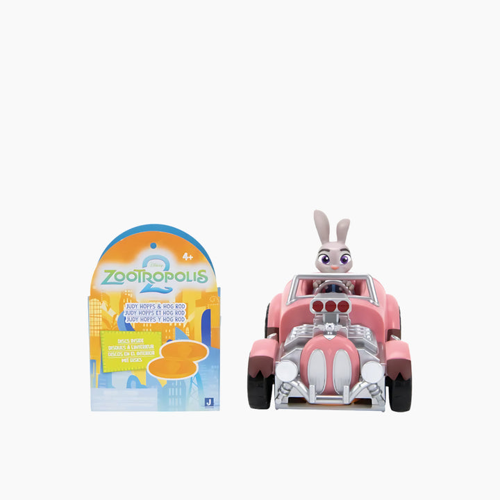JAZWARES Zootopia- مركبة صغيرة مع مجسم- جودي الأرنبة