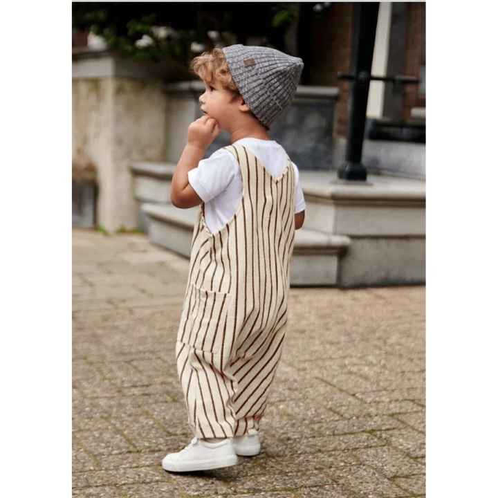 ZARA Striped Overall and White t-shirt