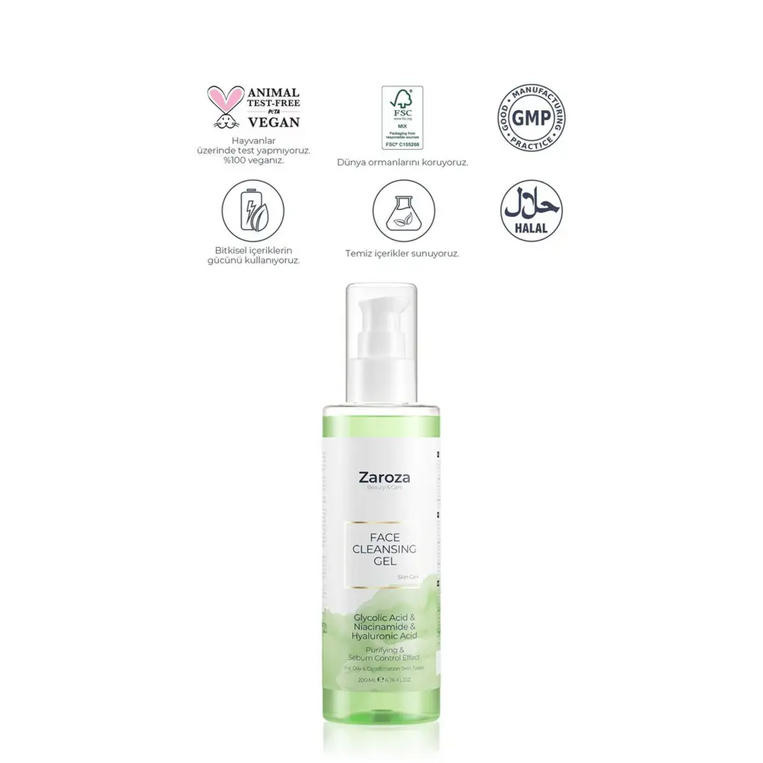 Zaroza 200ml face cleansing gel