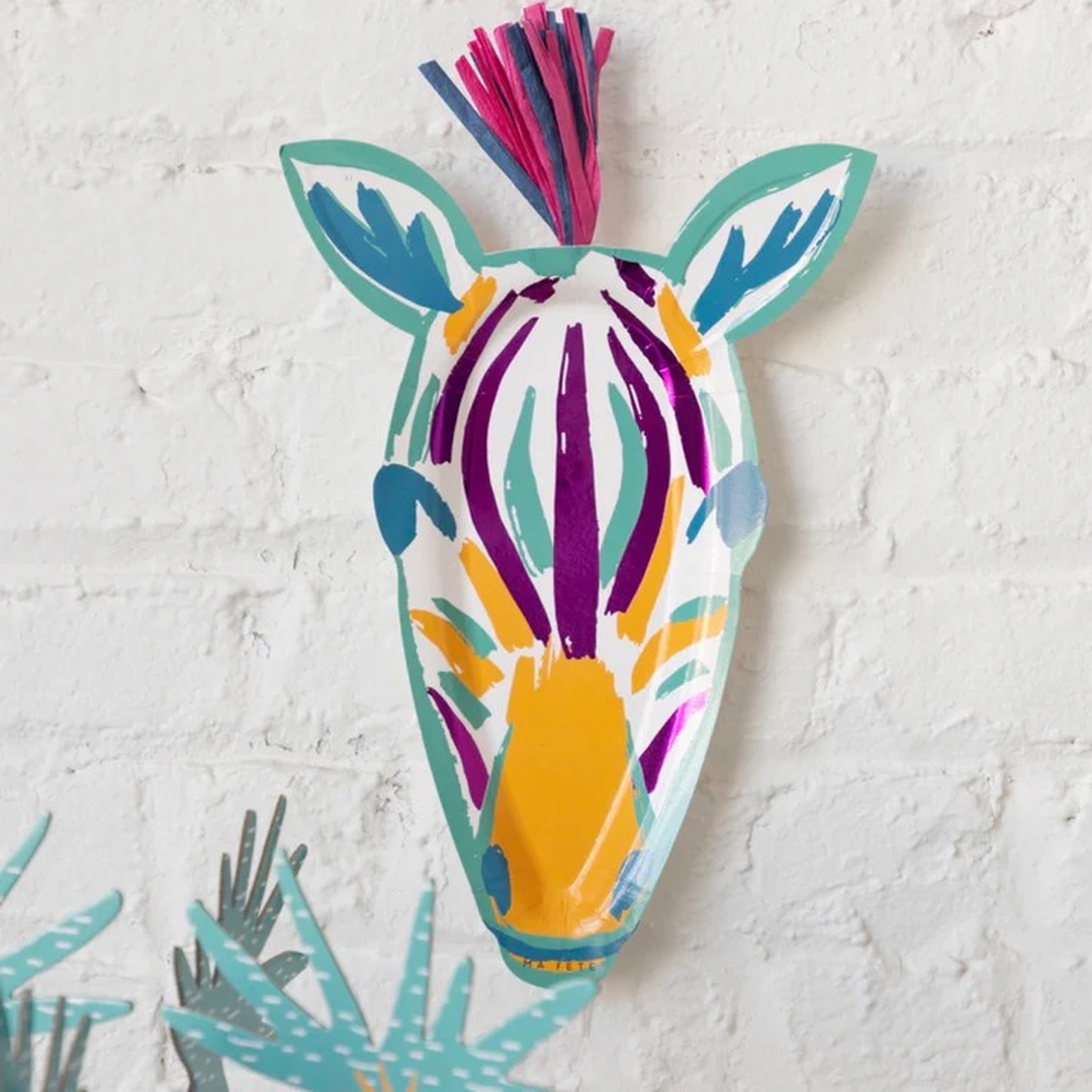 Ma Fete Safari Zebra Platters - Pack of 4
