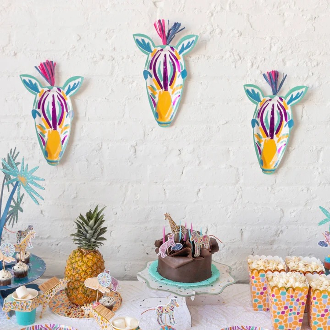 Ma Fete Safari Zebra Platters - Pack of 4