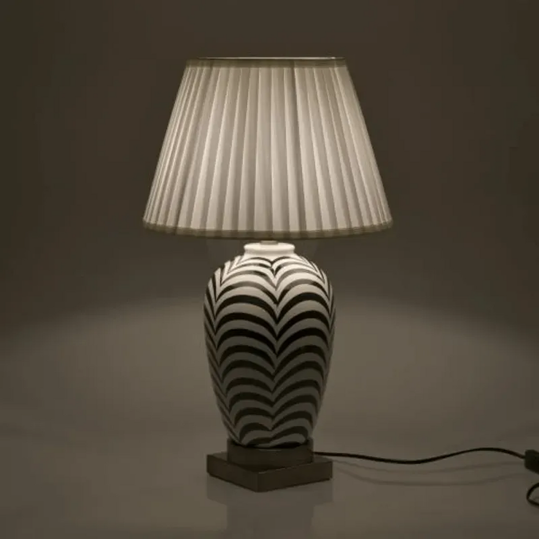 Inart Zebra Ceramic Table Lamp