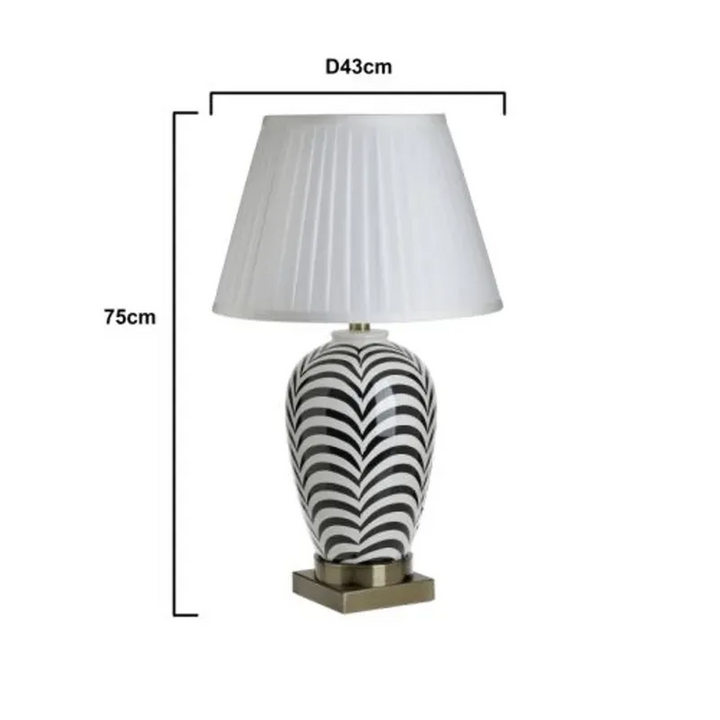 Inart Zebra Ceramic Table Lamp
