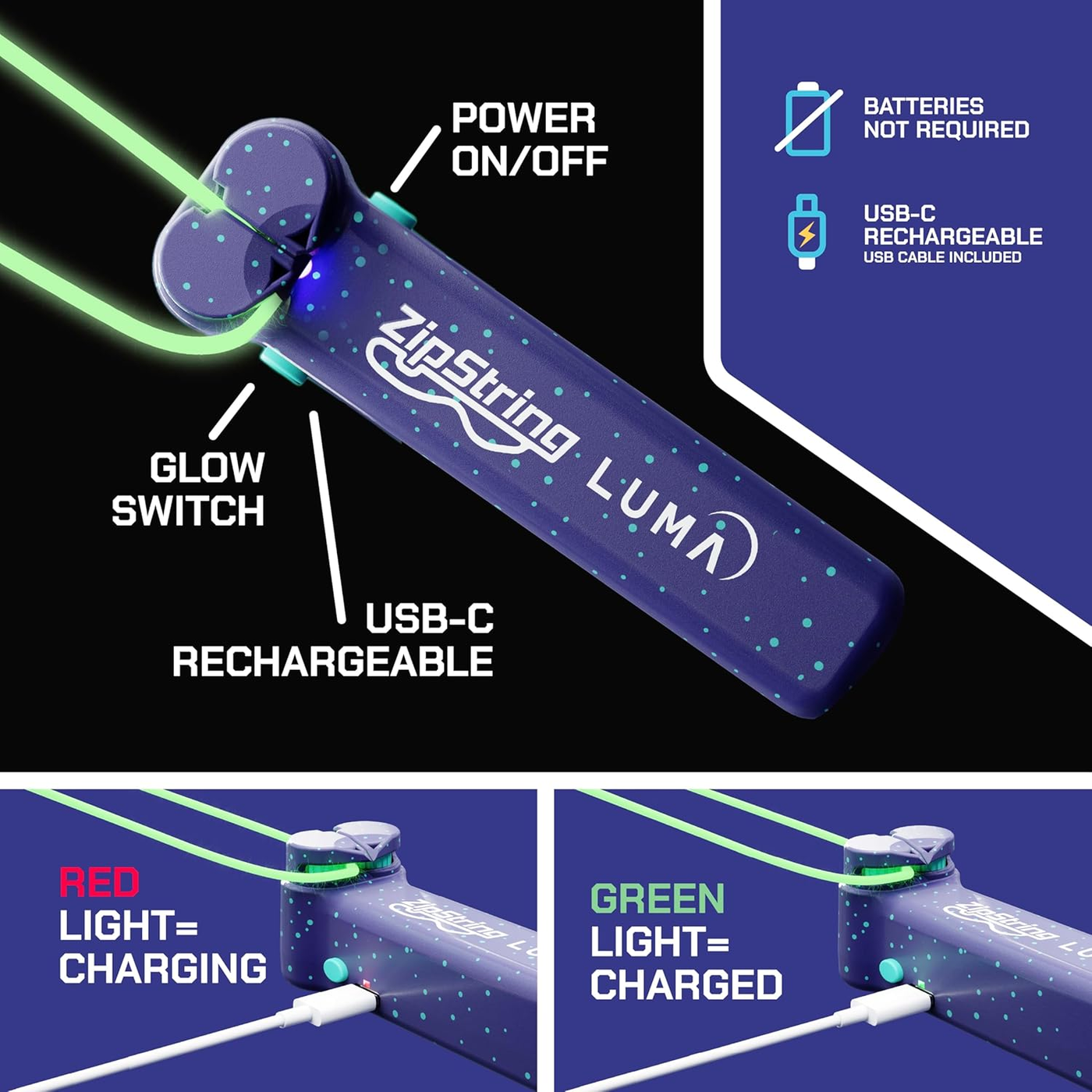 ZipString Luma Glow-in-the-Dark String Launcher ZipString Luma Glow-in-the-Dark String Launcher