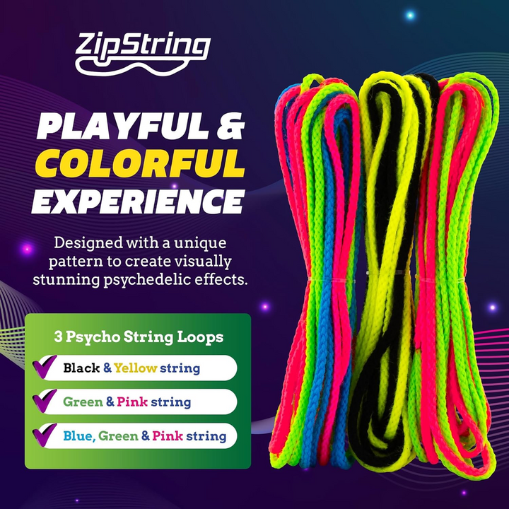 ZipString Psycho Strings replacement pack with black and yellow string