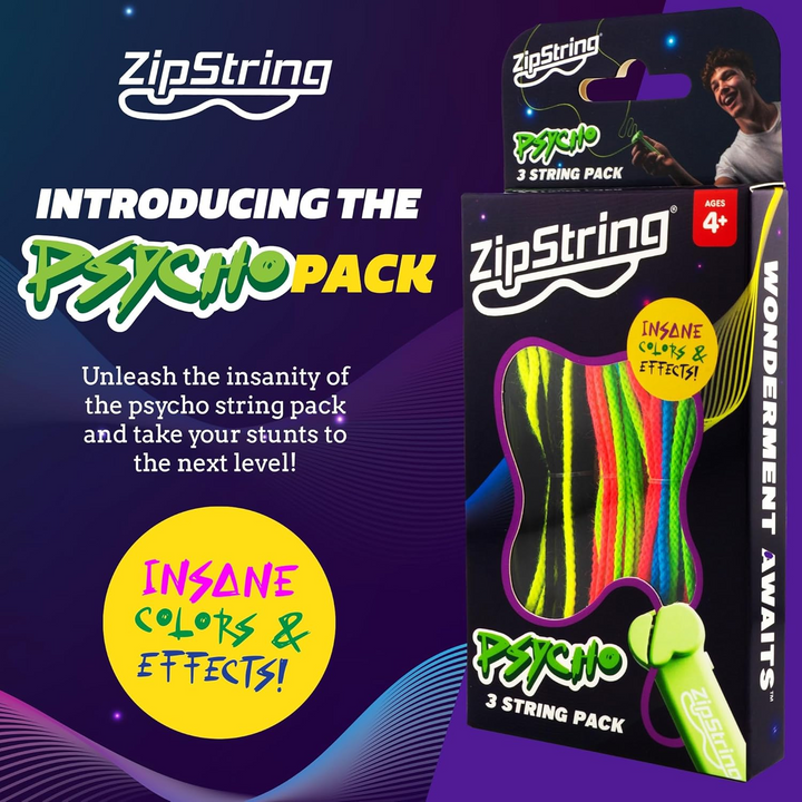 ZipString Psycho Strings Replacement Pack with Black &amp; Yellow string