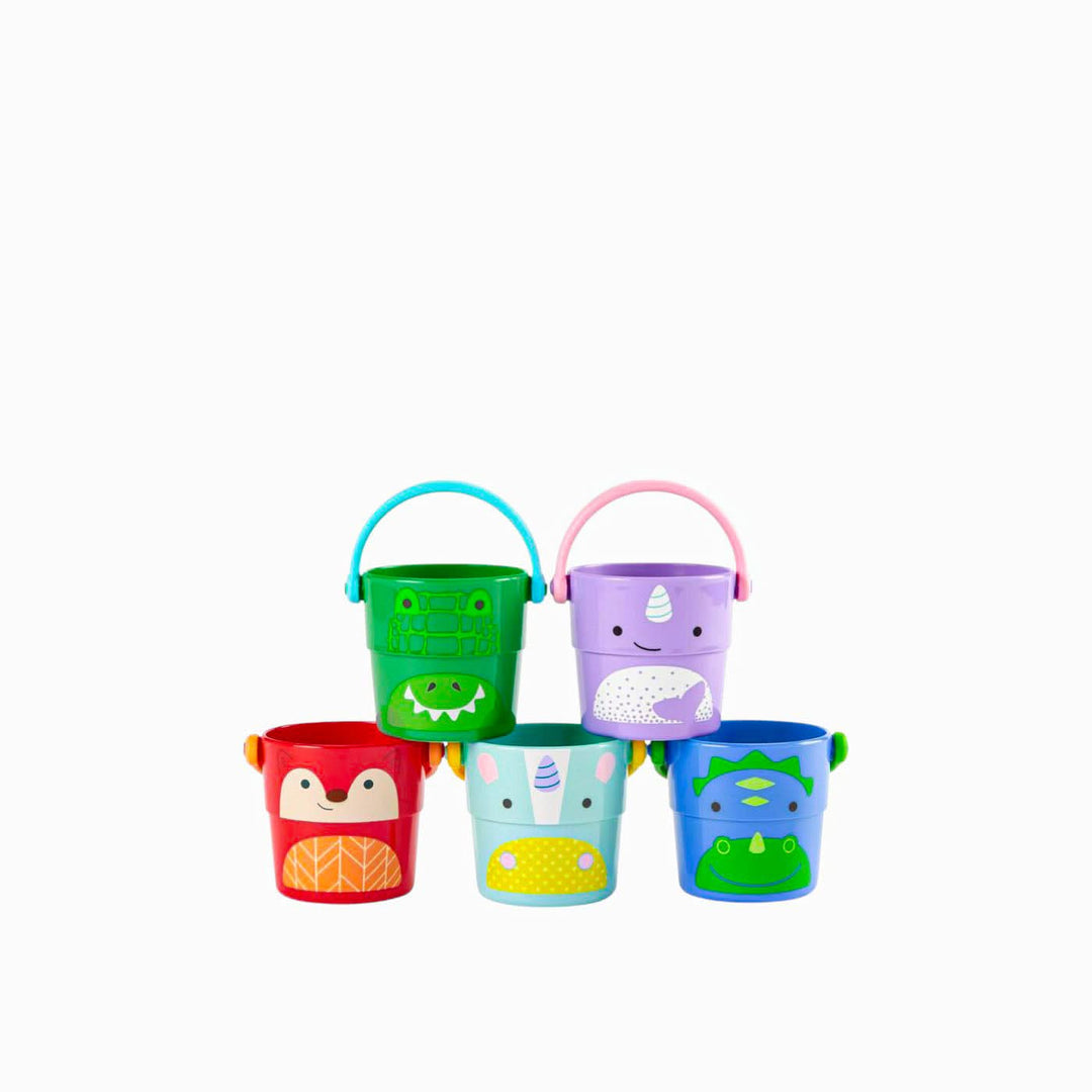Skip Hop Zoo Stack &amp; Pour Buckets Bath Toy