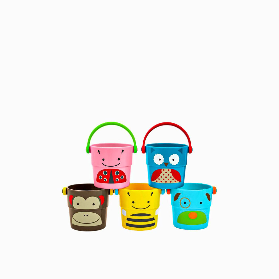 Skip Hop Zoo Stack &amp; Pour Buckets Bath Toy