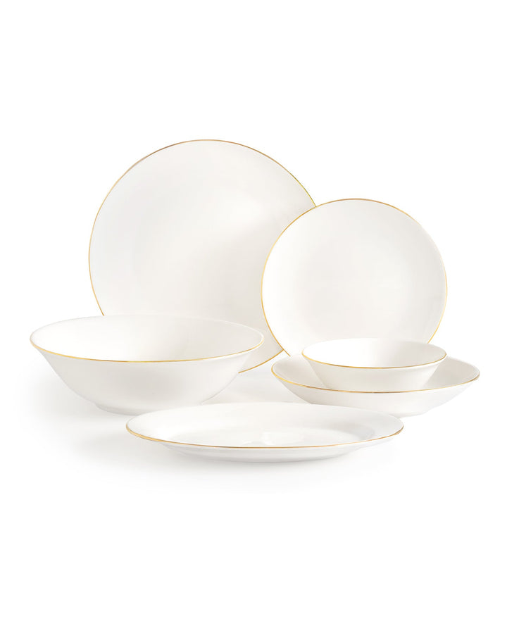 Helios 27 Piece Dinner Set Gold/platinum - Madame Coco JO