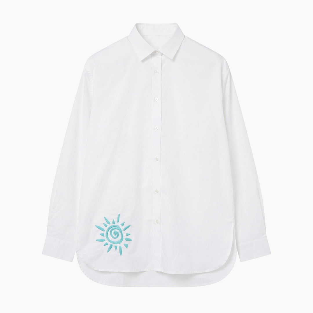 StitcheZ Aqua Spirit White Shirt