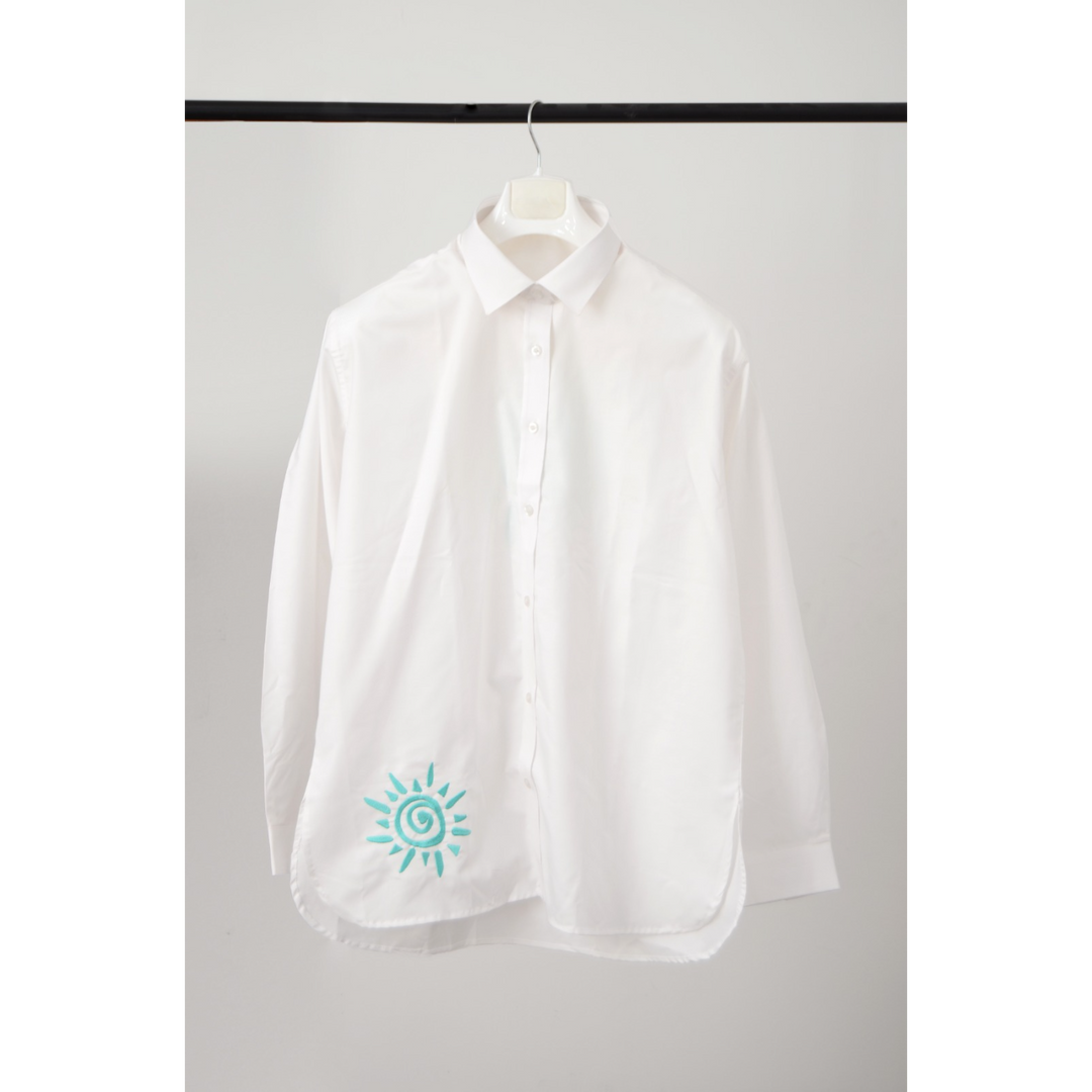 StitcheZ Aqua Spirit White Shirt