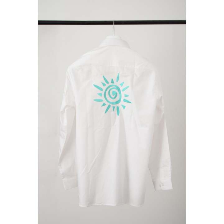 StitcheZ Aqua Spirit White Shirt