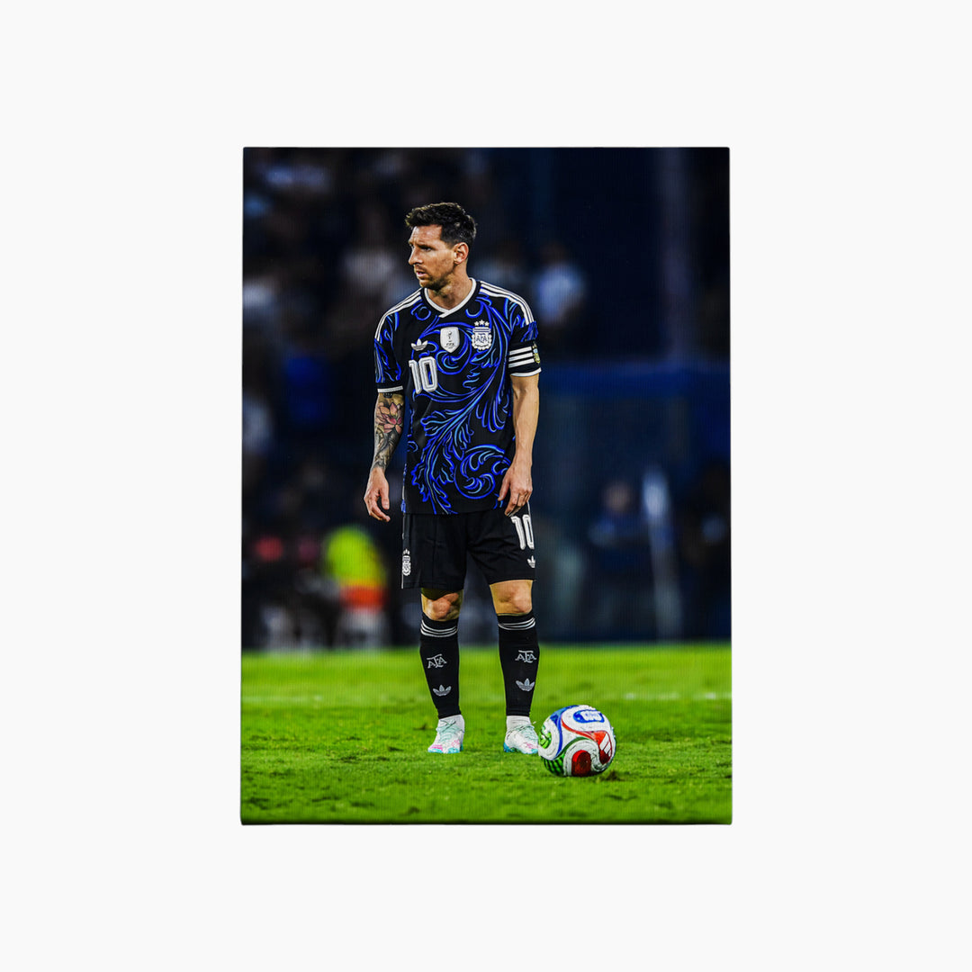 Lionel Messi A4 printed canvas football art