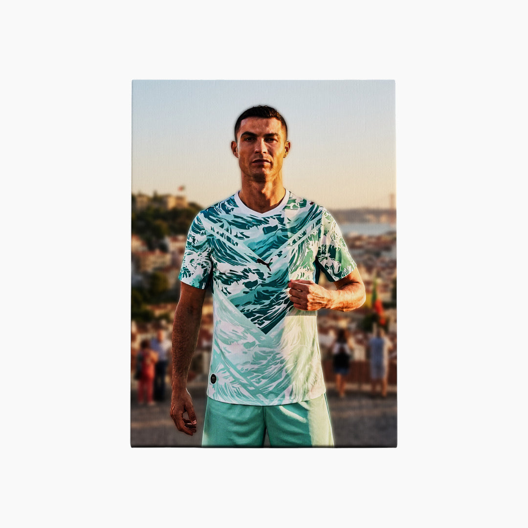 Sections Cr7 A4 printed canvas with World Cup football art