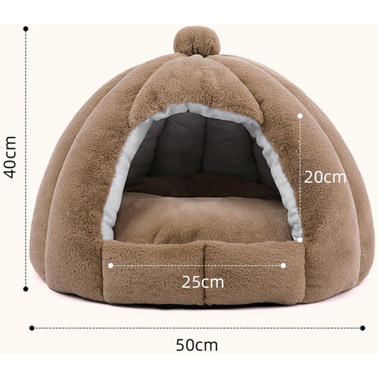 Village Care Large Igloo Pet Bed Brown