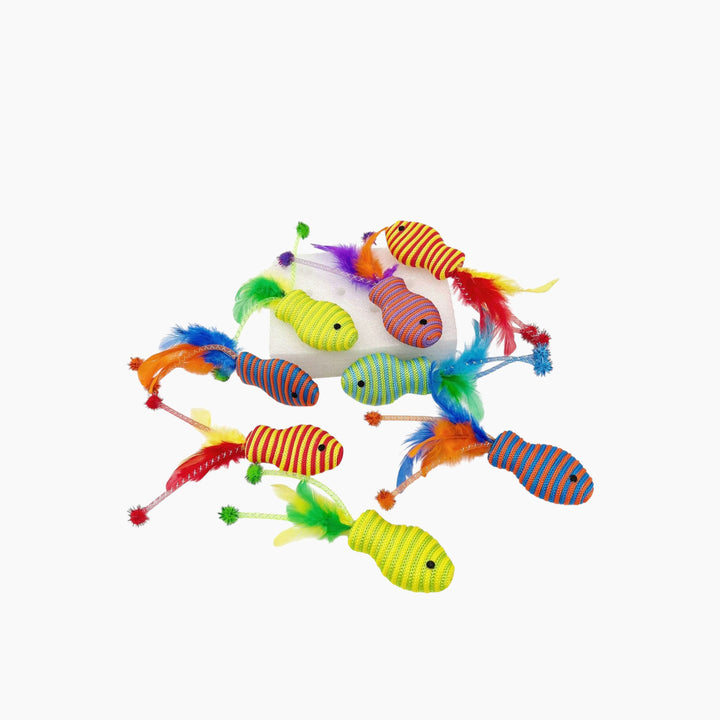 Village Care thick rope small fish cat toy assorted color
