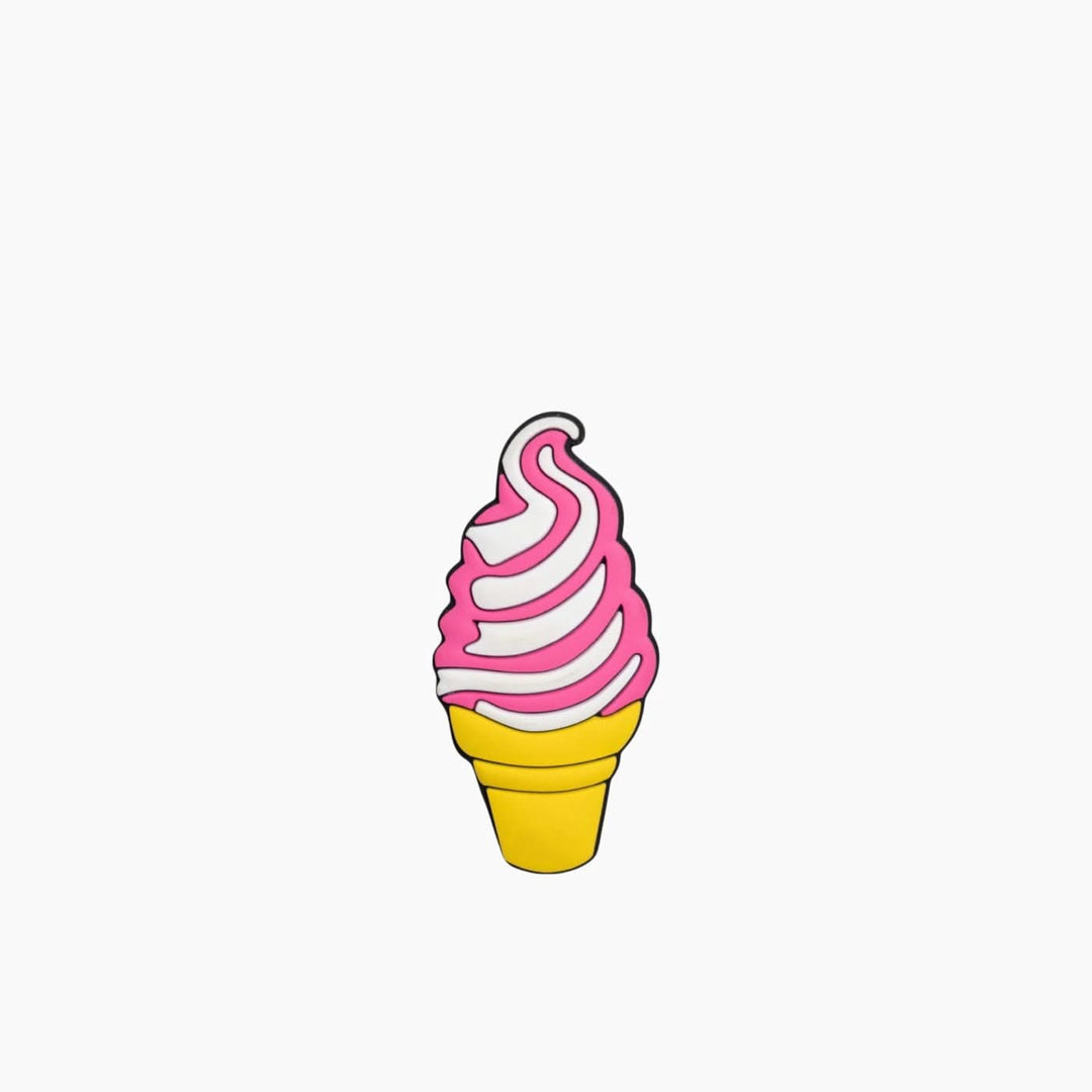 BogeBags Summer Charm Accessory in Pink &amp; White Soft-Serve Ice Cream design