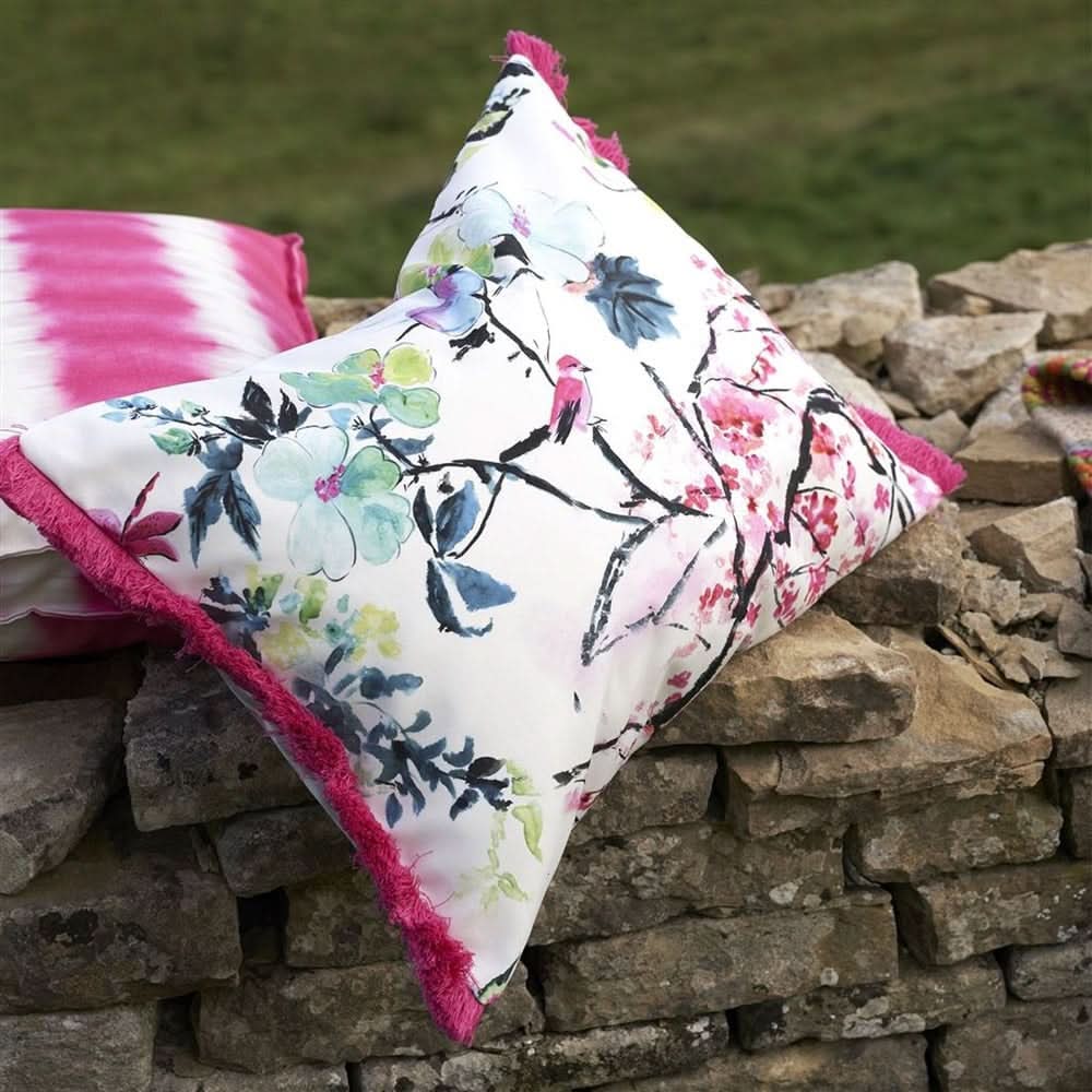 Designers Guild Chinoiserie Flower Peony Outdoor Cushion - HUNA