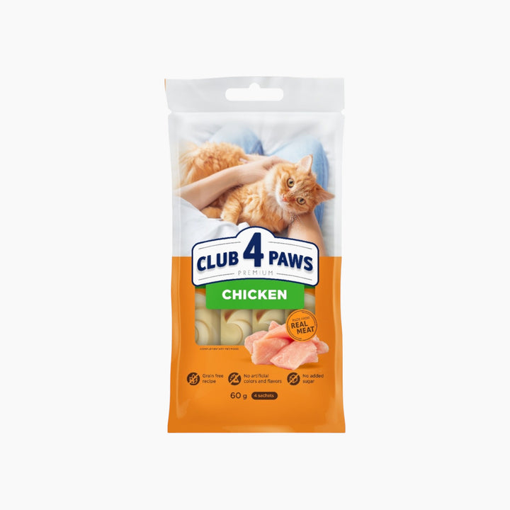 Club4Paws Cl Creamy Treats For Cats (4x0.015kg) 0.06kg