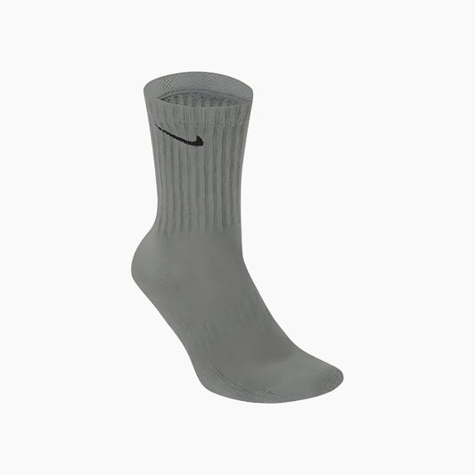 Nike Crew Socks Dri-Fit Grey w/ Black Swoosh Logo