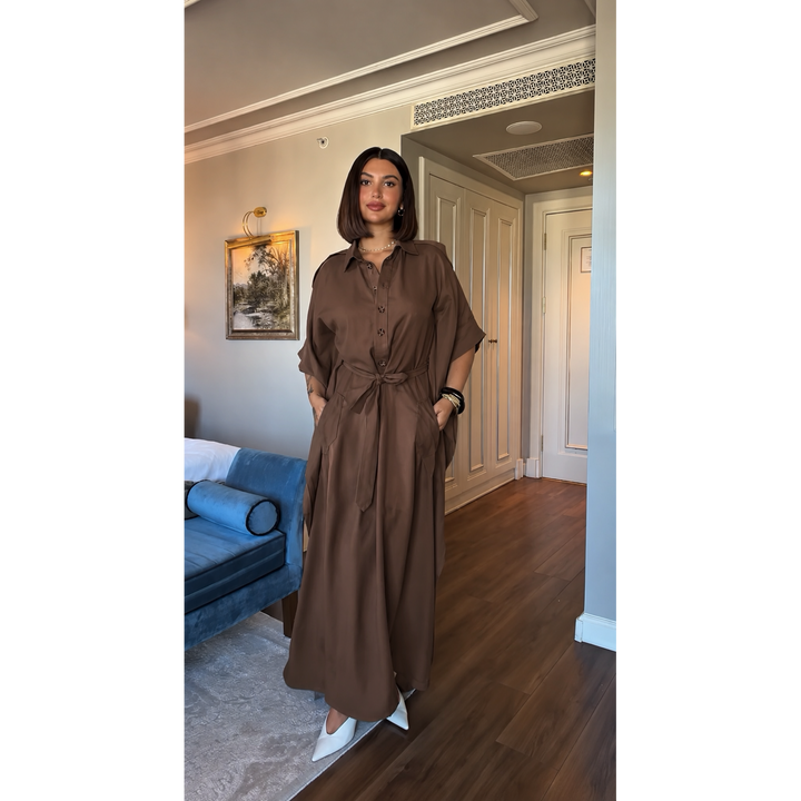 Relaxed Belted Dress