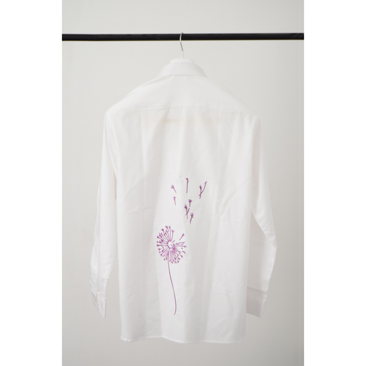 StitcheZ Delicate Dandelions White Shirt