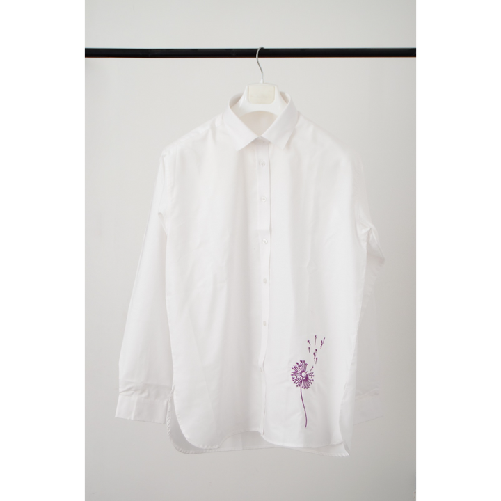 StitcheZ Delicate Dandelions White Shirt