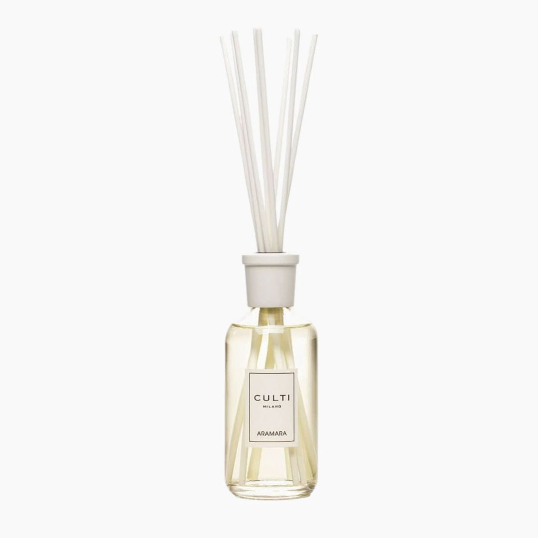 Culti Milano Stile White Label reed diffuser, Aramara scent, 250 mL