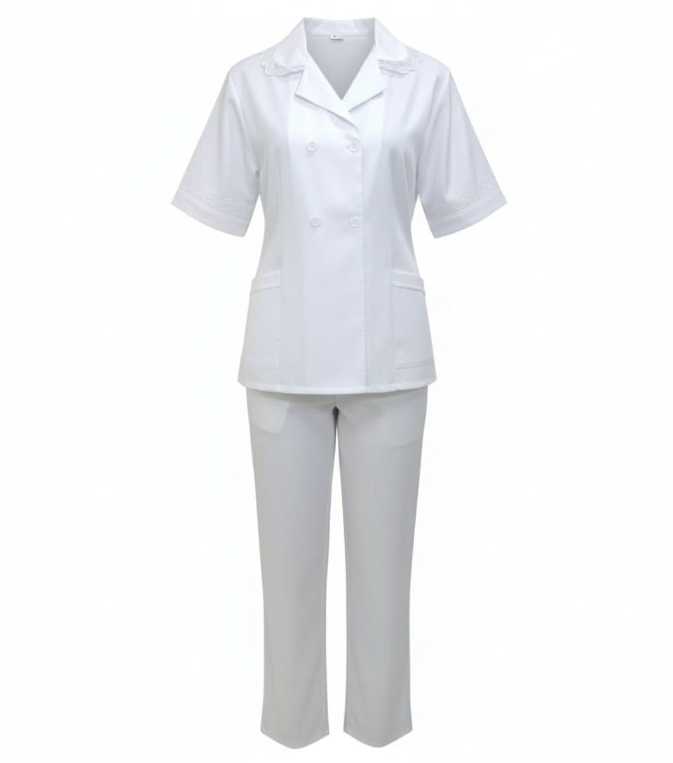 Nuvia Classic White Uniform Set Nuvia Classic White Uniform Set