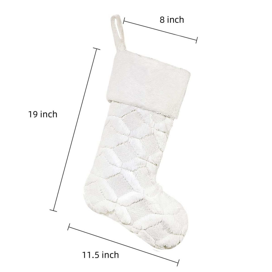 Fabric White Stocking