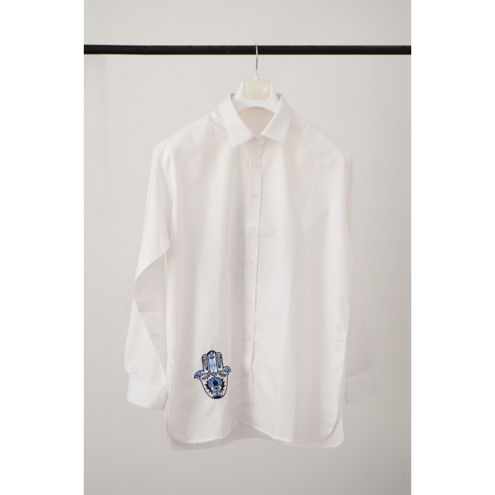 StitcheZ Feathers &amp; Florals White Shirt