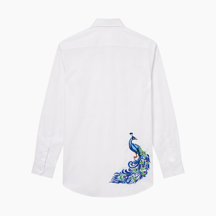 StitcheZ Feathers &amp; Florals White Shirt