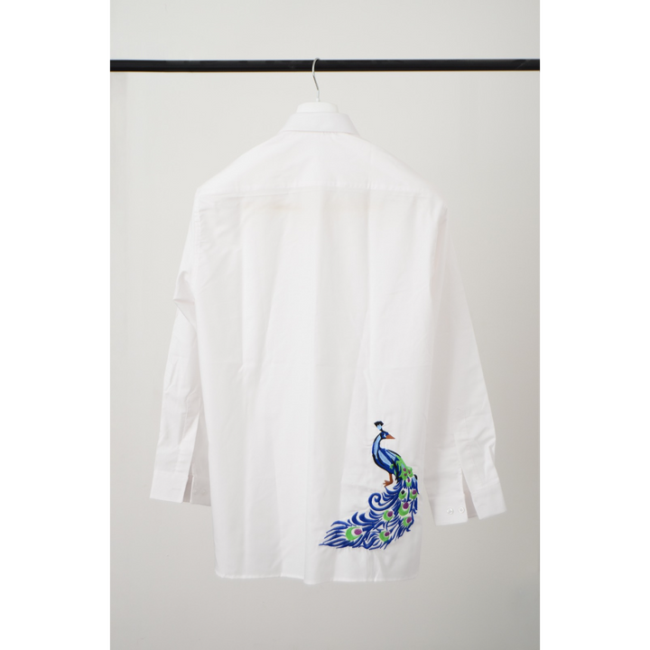 StitcheZ Feathers &amp; Florals White Shirt