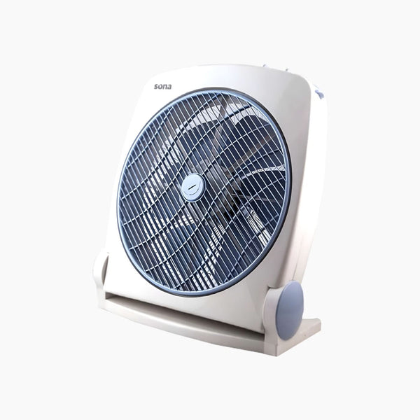 White and Blue Long Desk Fan 14 Inch