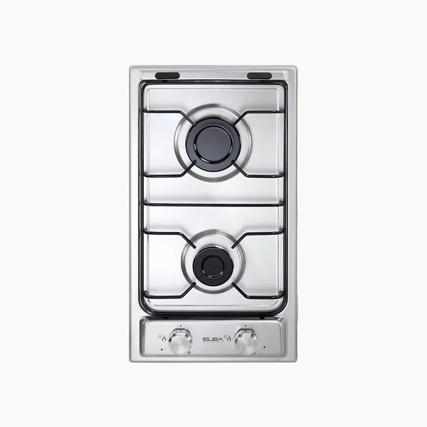 موقد غاز مطلي بالمينا من الفولاذ المقاوم للصدأ مع حاملات مقلاة مدمجة مقاس 30 سم