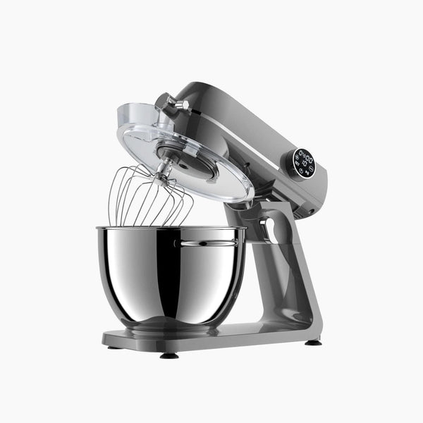 خلاط قائم رمادي مع شاشة رقمية 10 سرعات 8 لتر، 1800 واط