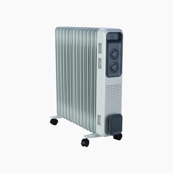 مدفأة زيتية 13 ريشة مع رف ملابس ونظام أمان كامل 2500 واط