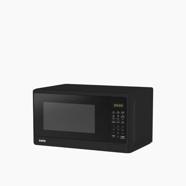 ميكروويف أسود 700 واط مع 6 قوائم طهي تلقائية
