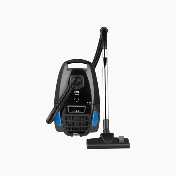 مكنسة كهربائية سوداء للتحكم في السرعة 6 لتر، 2400 واط