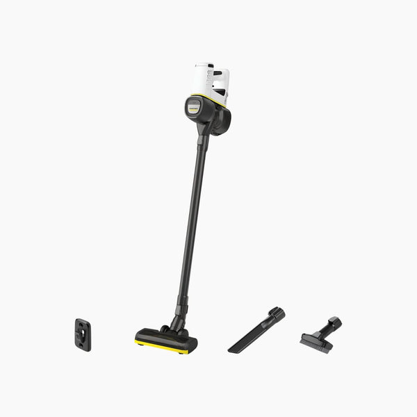 White Upright Vacuum Cleaner Cordless Run Time Up to 30 Minutes