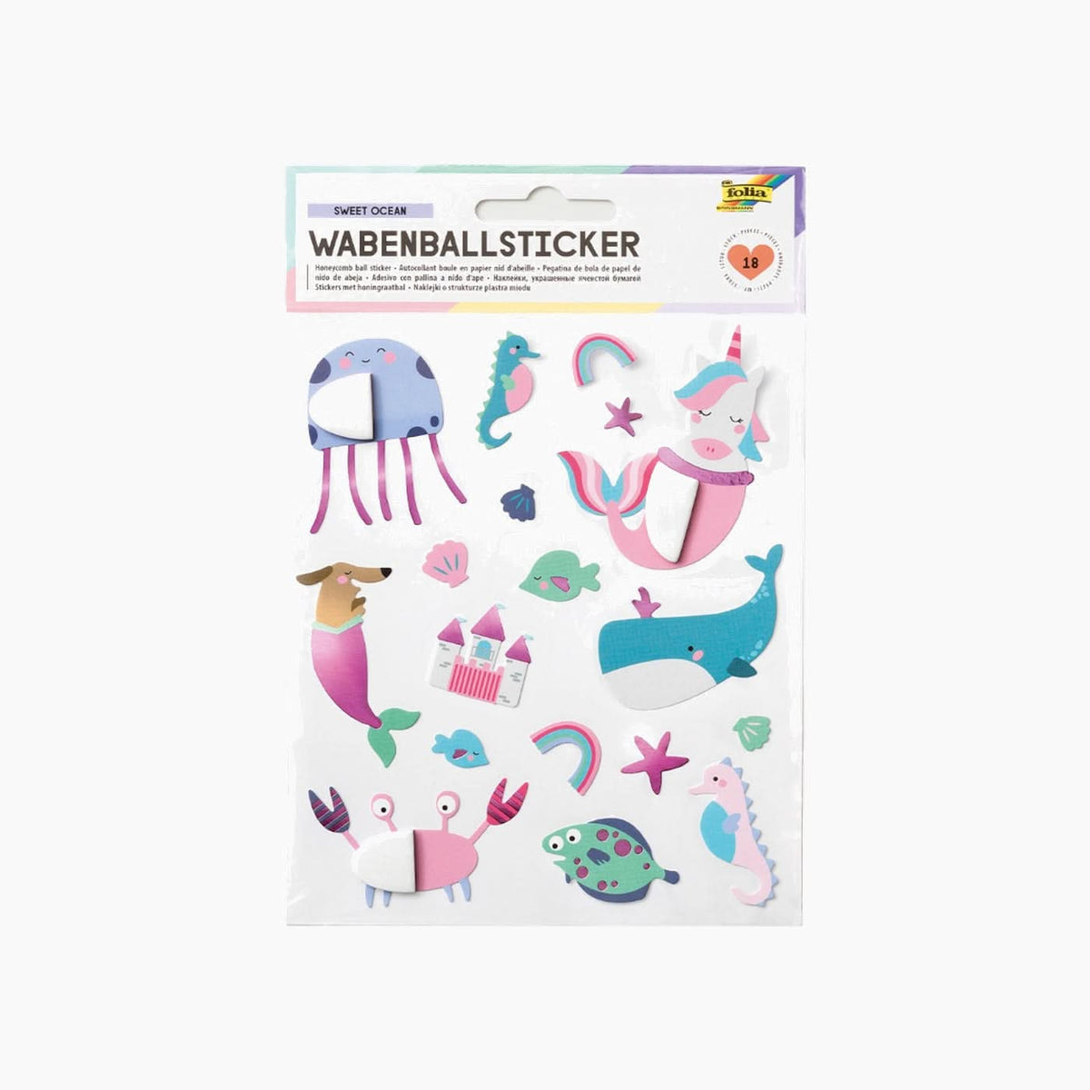 Folia Honeycomb Ball Sticker with 3D effect