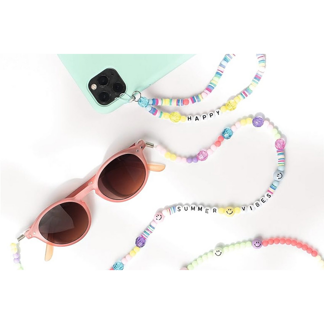 Folia Phone Charms Set with rainbow smile beads