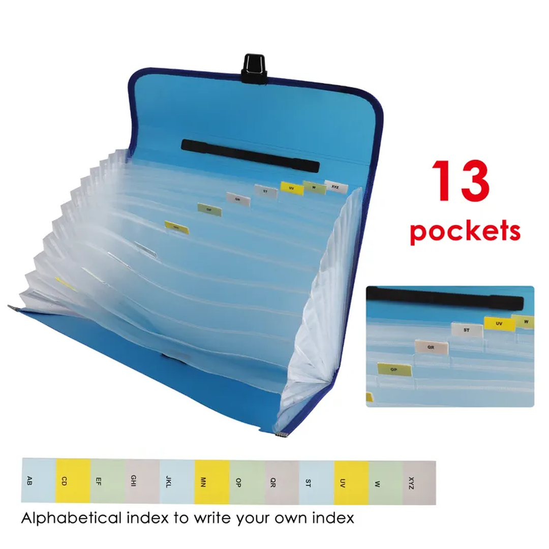 Foska expanding document bag with durable, water-resistant construction