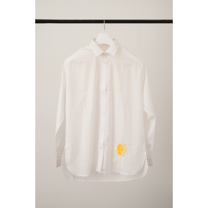 StitcheZ Golden Bloom White Shirt